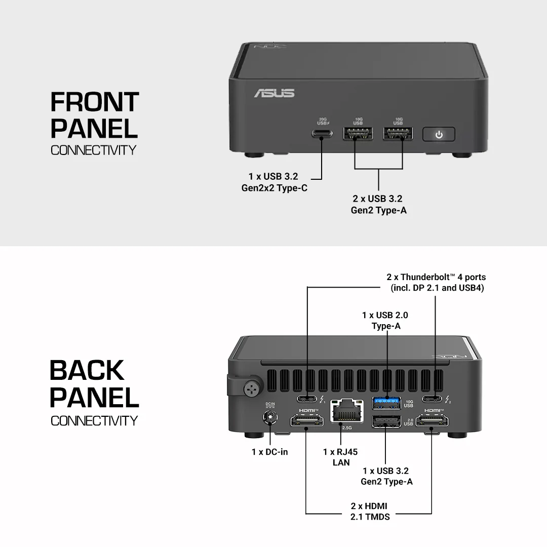 ASUS NUC 15 OFFICE ULTRA 5 225H | ARC™ 130T | 32GB RAM - Image 2