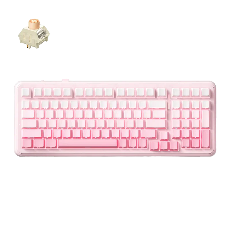 MCHOSE K99 V2 Wireless Keyboard - Pink Gradient - Icy Creamsicle Switch (WTY - 1YR)