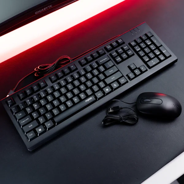RAPOO X130 Pro - Wired Keyboard and Mouse Combo (WTY - 1YR)