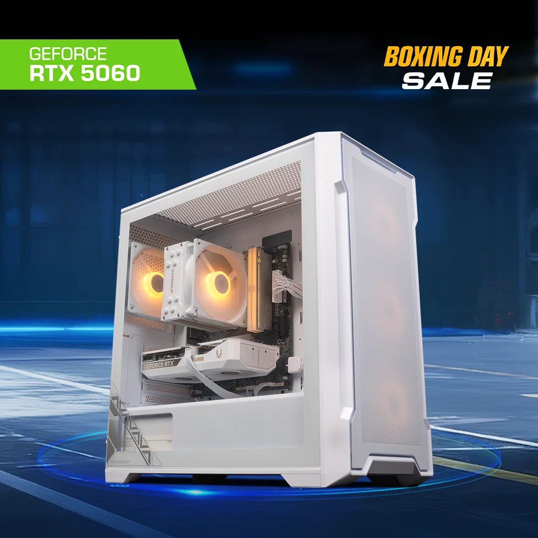 FLOW : LVL 4 WHITE R5 7500F | RTX 5060 | 32GB RAM