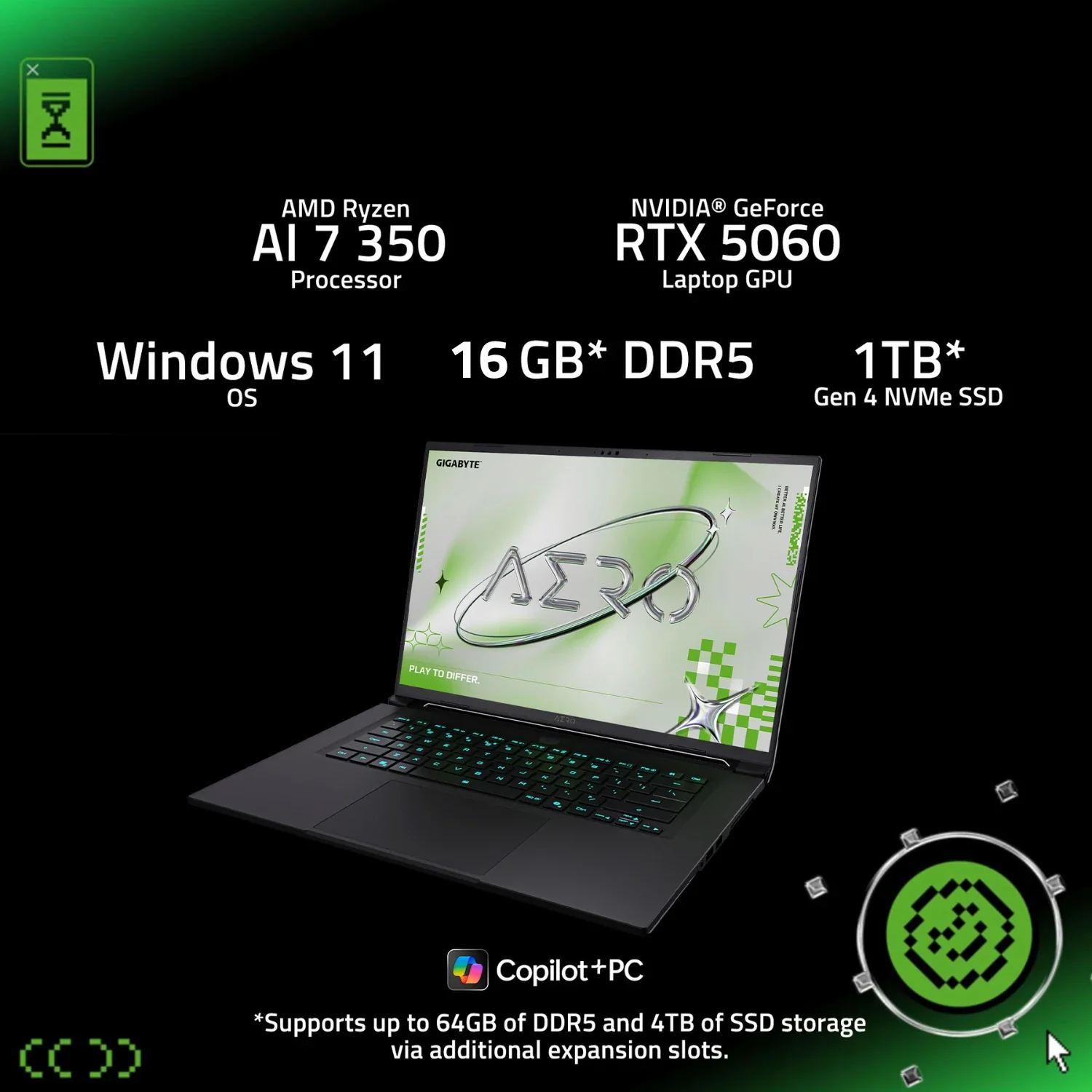 Gigabyte AERO X16 White 16" Ryzen AI 7 350 | RTX 5060 - Image 3