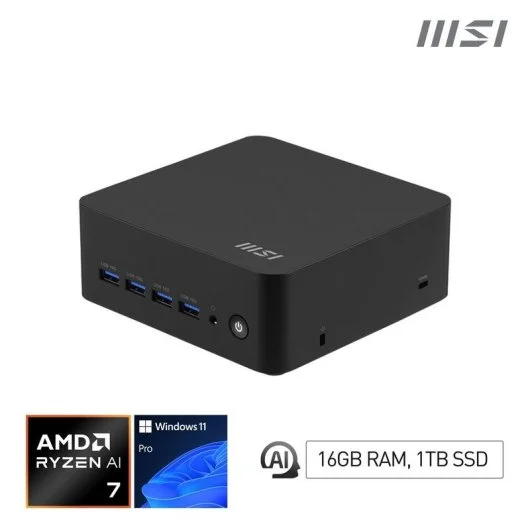 MSI Cubi Z AI 8M Ryzen 7 8845HS Mini PC Barebone